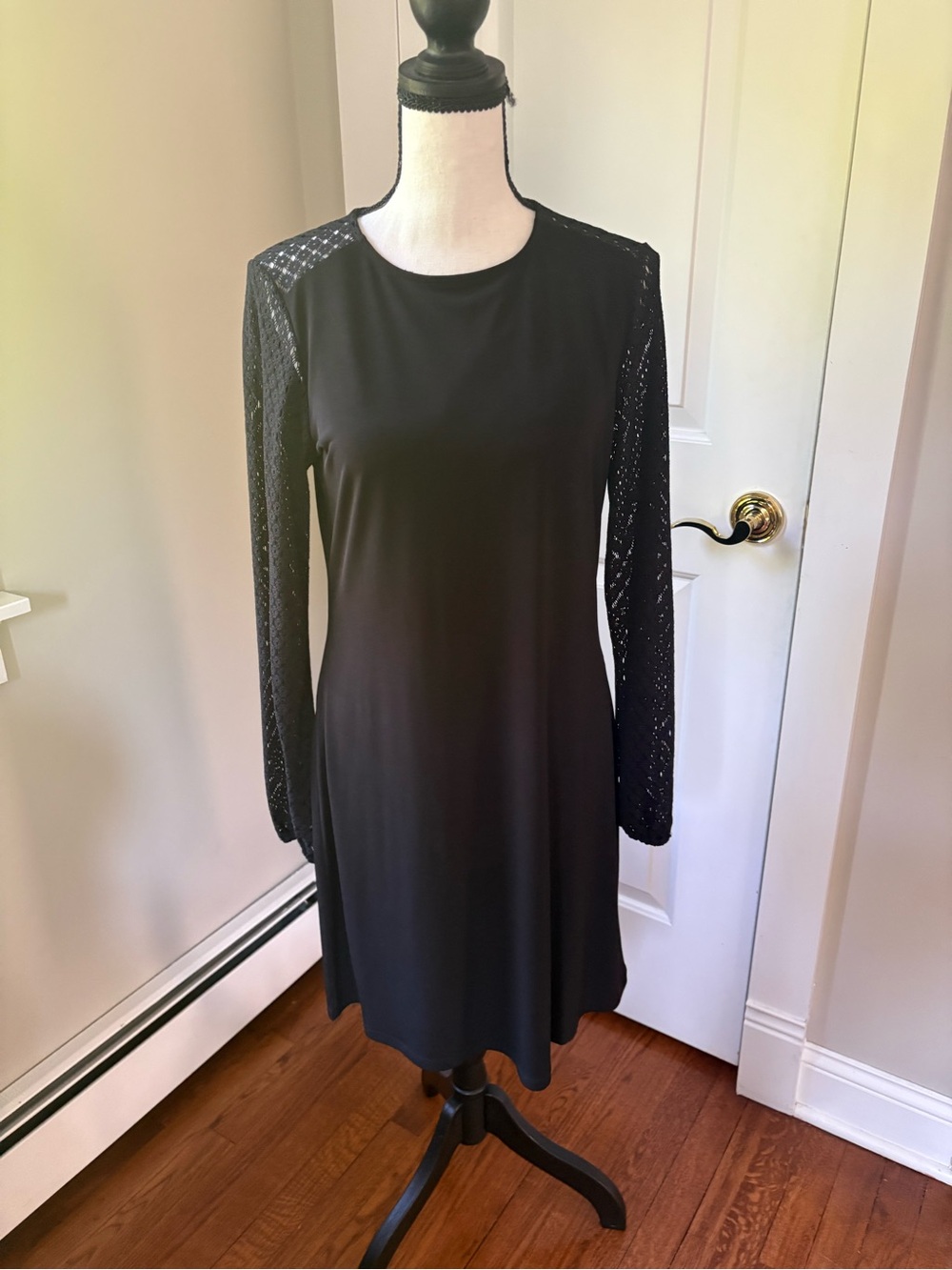 MICHAEL Michael Kors Black Long Sleeve A-Line Dress